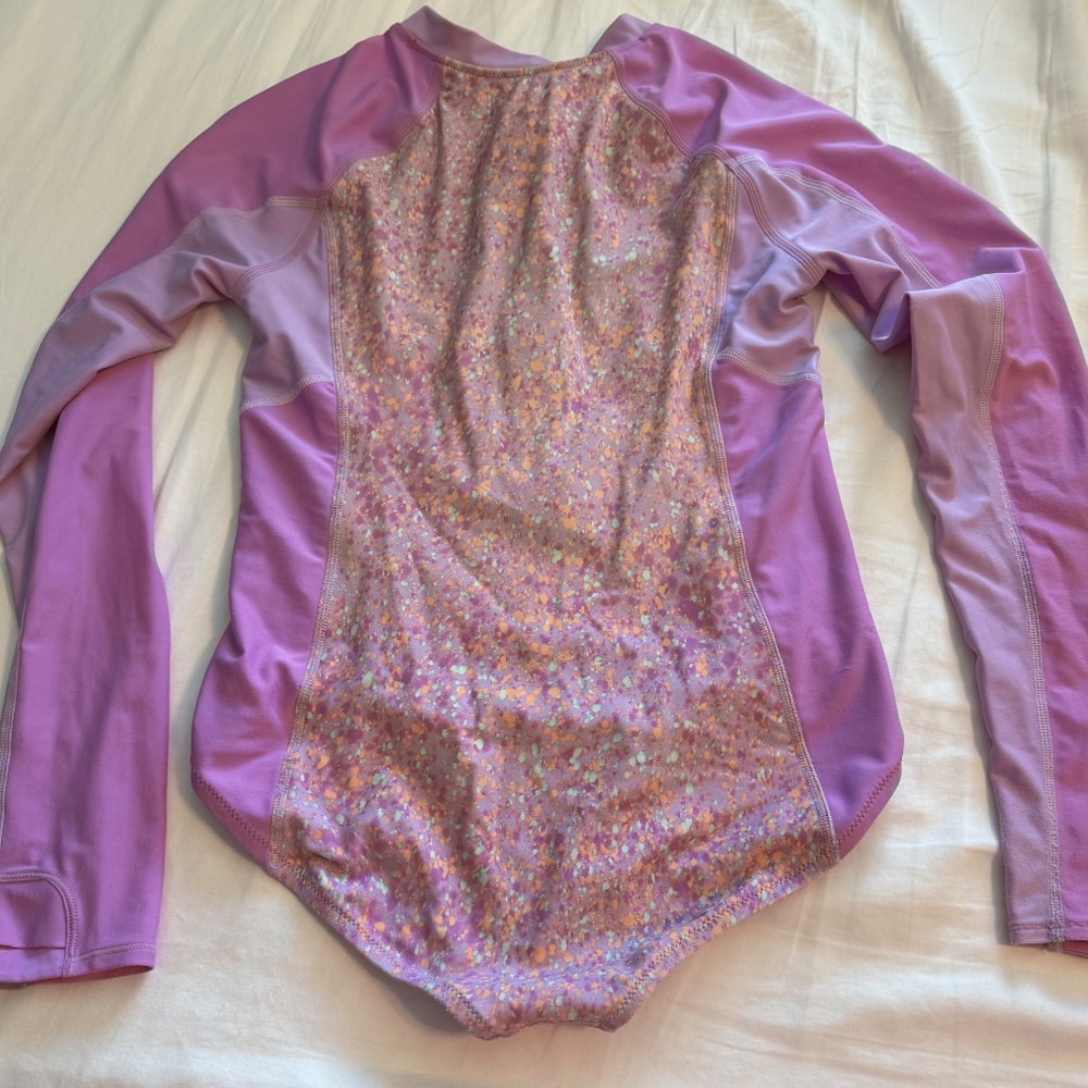 ATHLETA GIRL RASHGUARD ONE PIECE SWIMSUIT SIZE 12 / XL